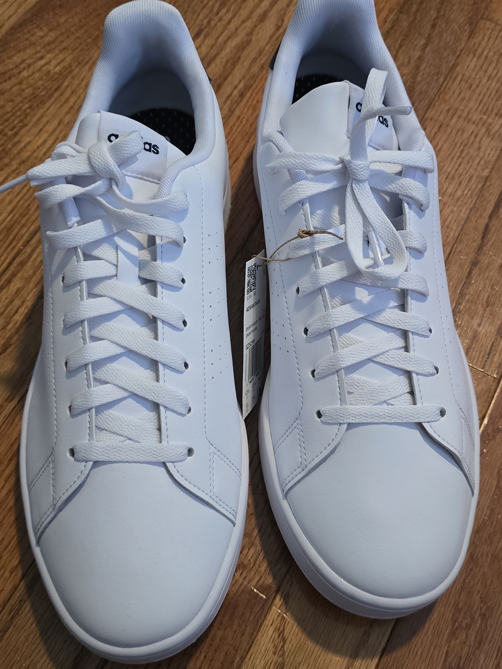 Adidas Advantage Cloud Mens White And Navy Men’s Tennis Shoes